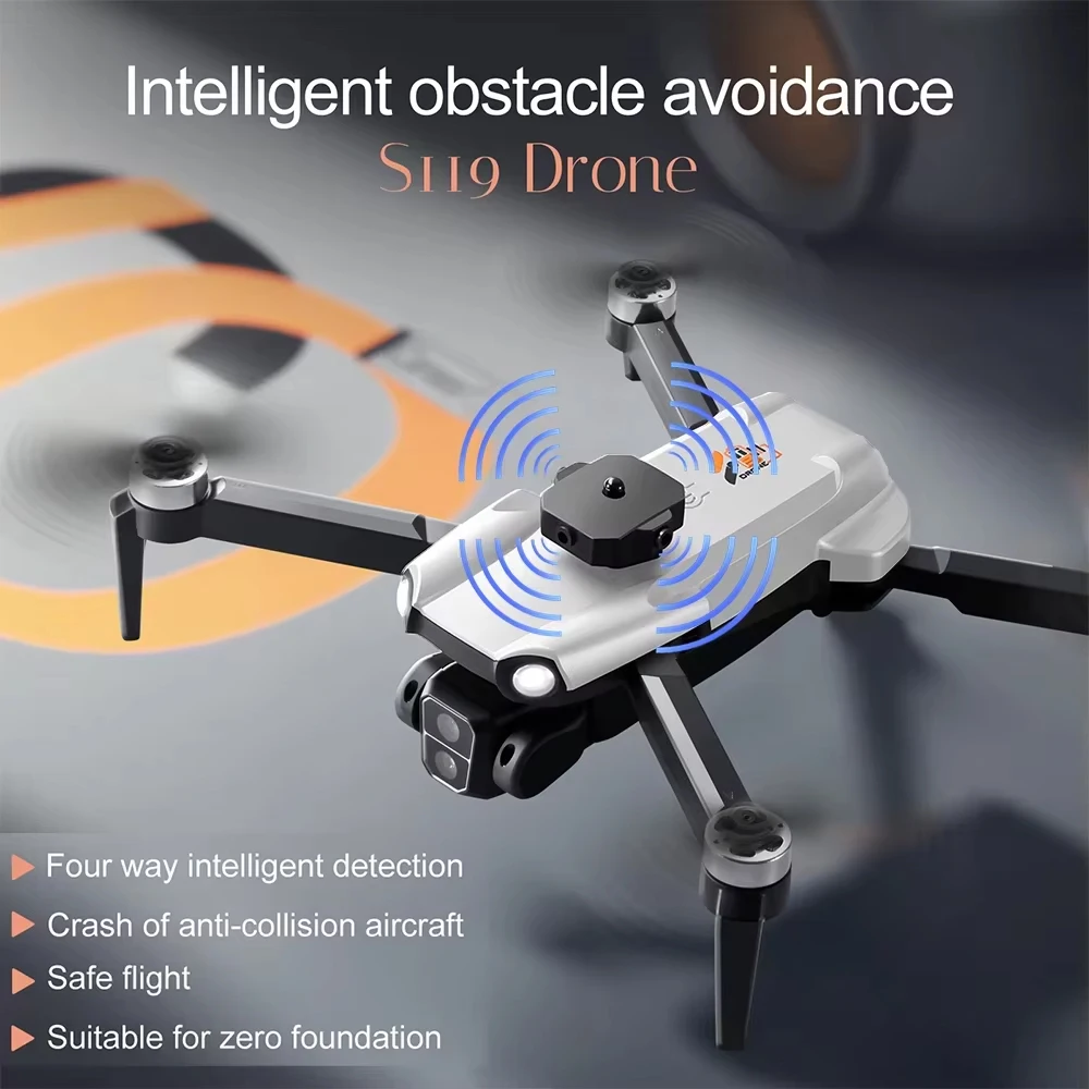 Upgrade with Screen Drone 8K Professional HD Camera Send Memory Card 5G WIFI FPV Video Aerial Photography RC Dron S119 MAX 5KM - view 4