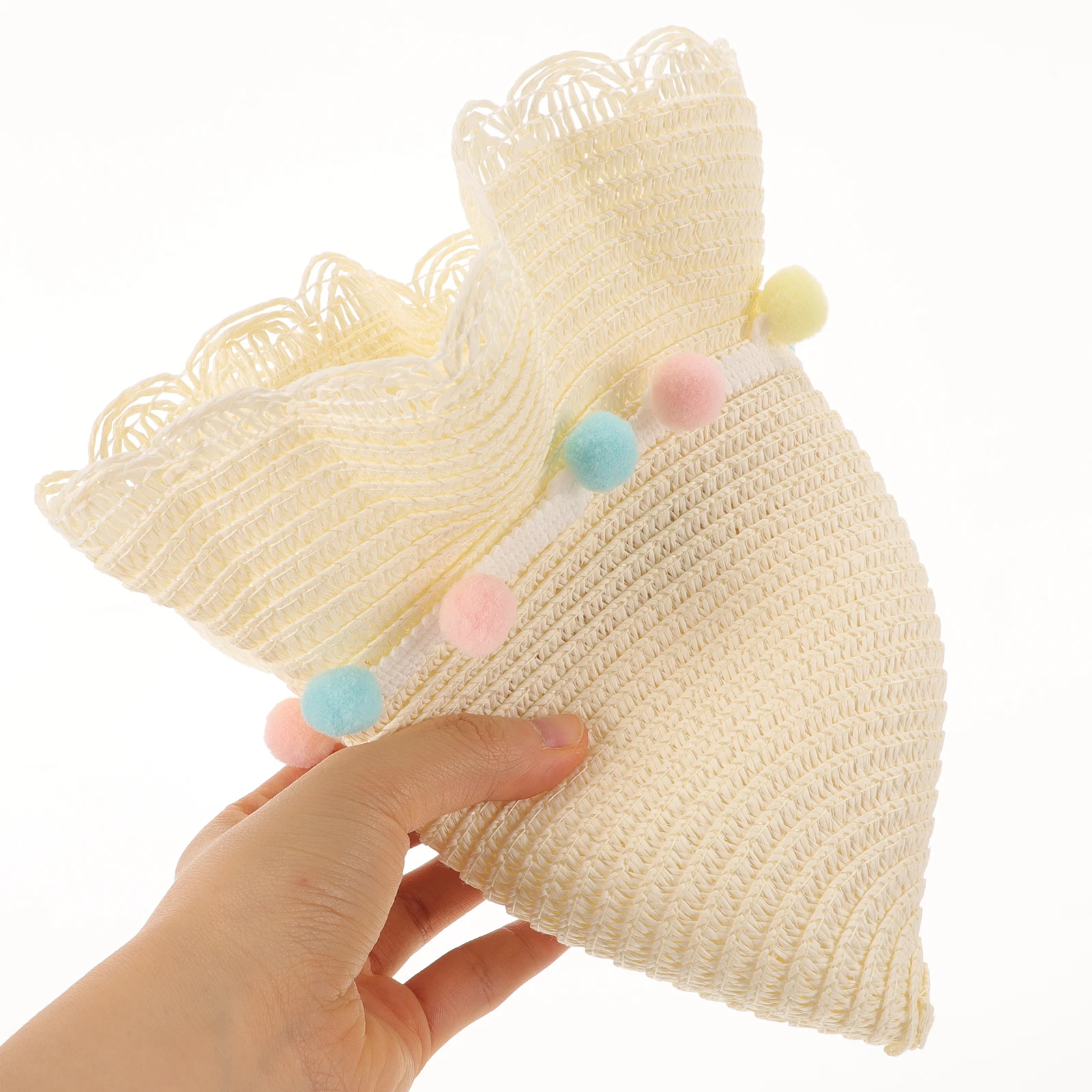 

Straw Sun Hat Girls Hats Ultraviolet Light Kids Bamboo Children's Headwear Woman