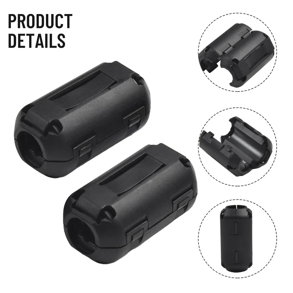 25Pcs Clip On Ferrite Core Cable Clips 3.5 5 7 9mm Detachable For EMI Filter Kit Noise Suppressor For Audio Power Wire Harness