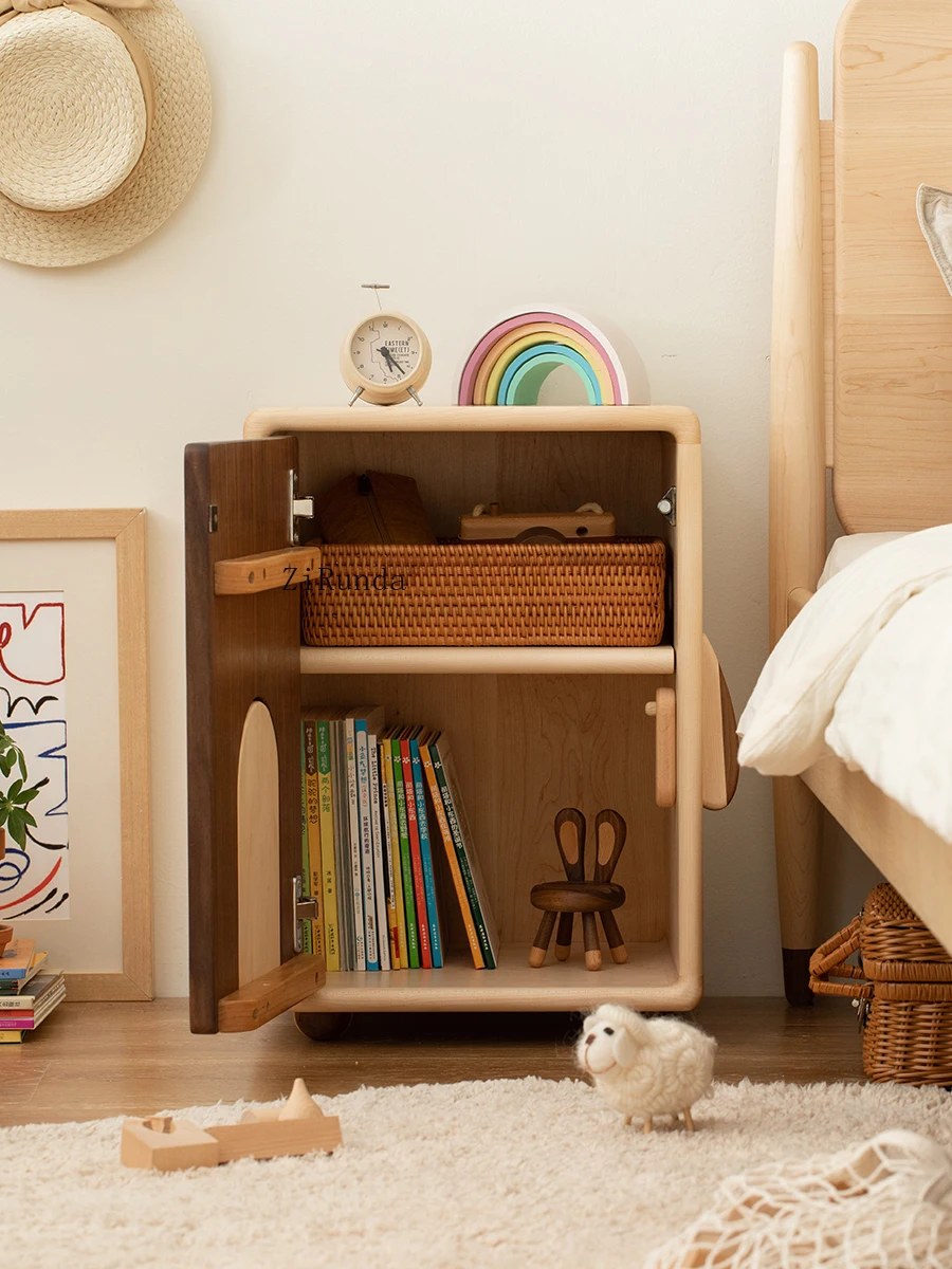 **Children's Bedside Table, Small Cabinet, Storage Cabinet, Bedroom Storage Card