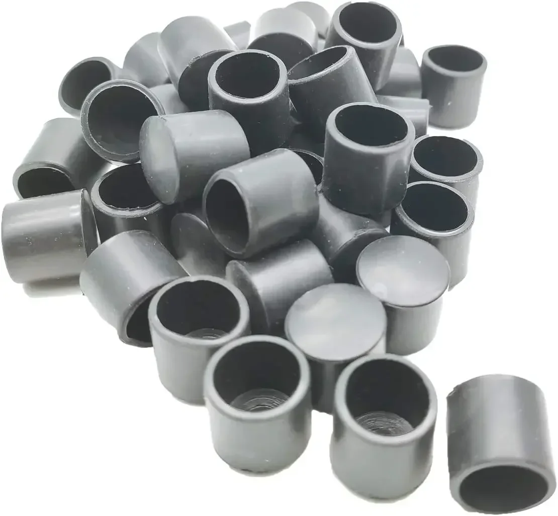 12 sztuk 12mm-63mm okrągły kształt gumowe osłony z PVC nóżka do mebli stół noga od krzesła zaślepka pokrywa końcówki ochraniacze czarny