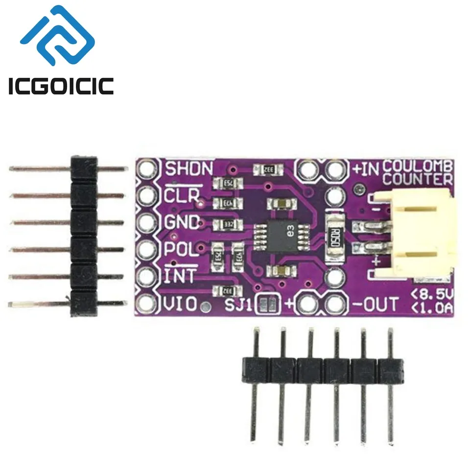 LTC4150 Coulomb Counter Module – High-Side Current Monitor, Battery Charge/Discharge Detection, for Li-ion Power Monitoring
