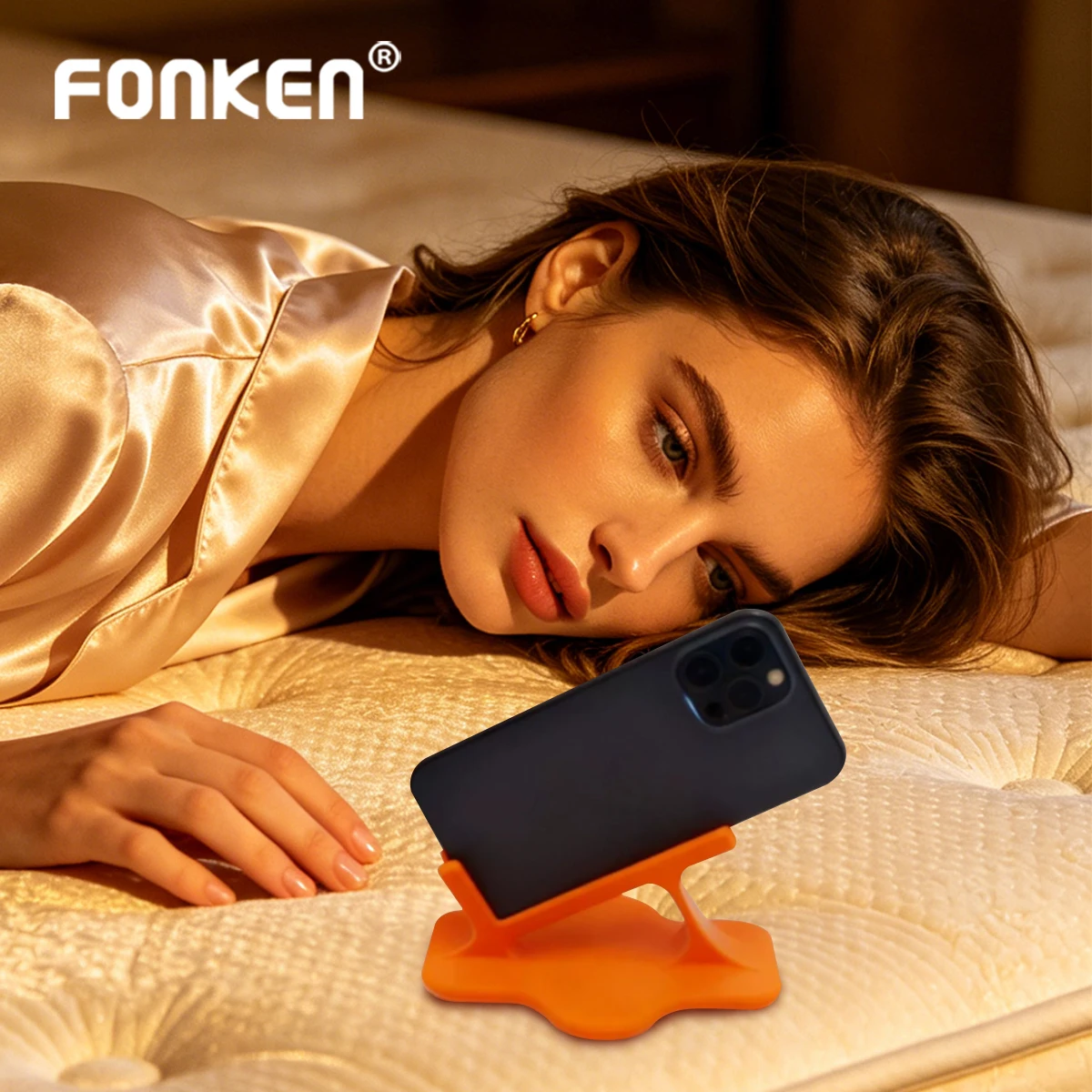 3D Printed Cell Phone Holder Universal Portable Stable Desk Stand Table Phone Holder for Bedside Bedroom Sofa Couch Home Office