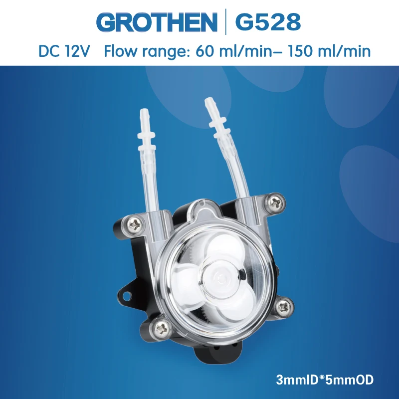 

6 В постоянного тока DIY дозирующий насос перистальтическая дозирующая головка для аквариумной лаборатории аналитическая вода 150 мл/мин (макс.)