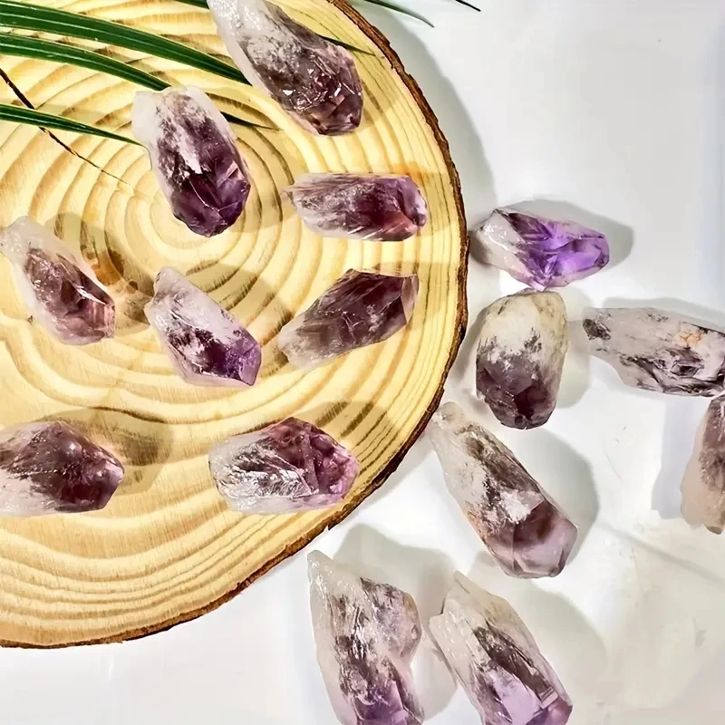 High Quality Natural Brazilian Amethyst Mini Wand Crystal Loose Gemstone Healing Mineral Specimen DIY Jewelry Accessory view 4