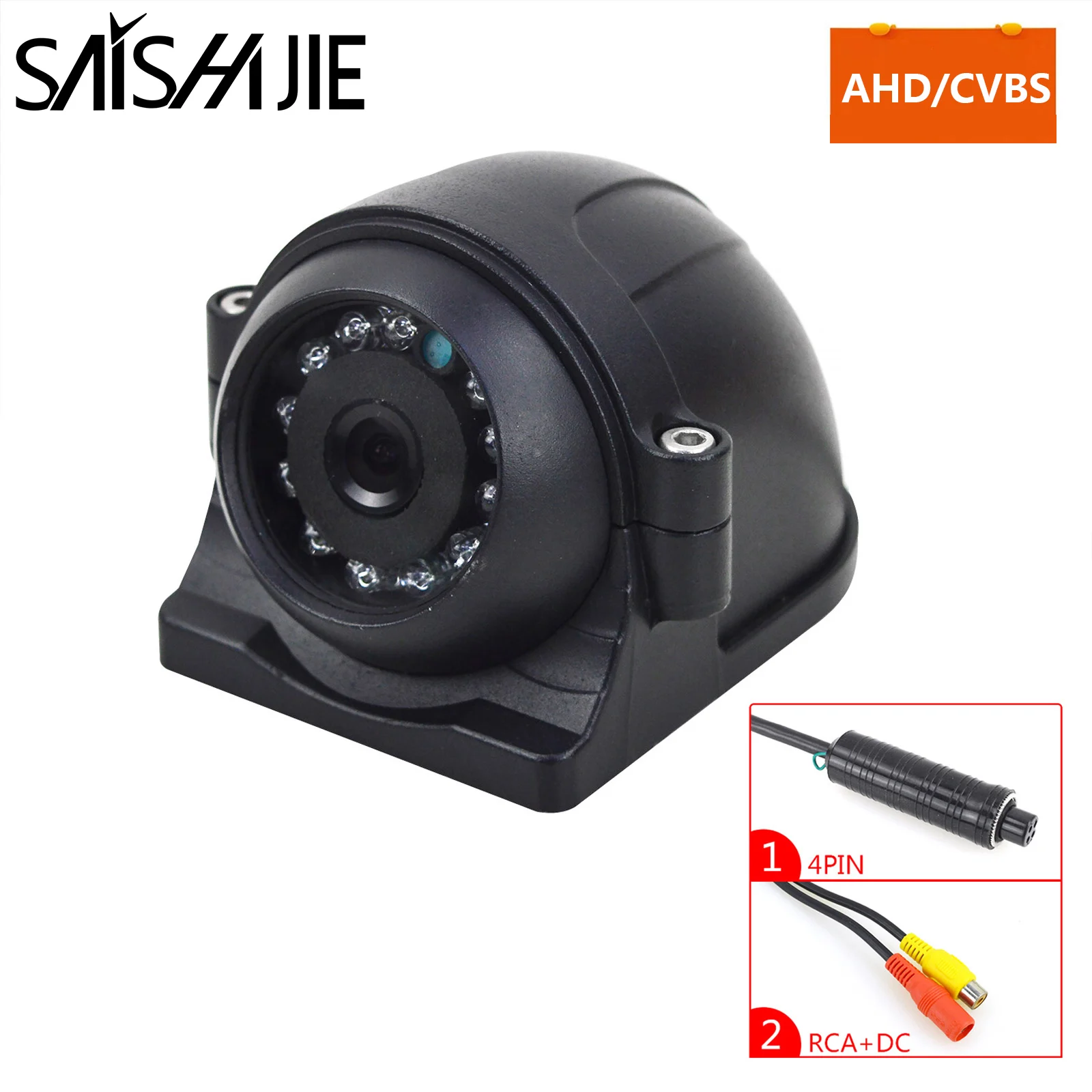 

Car Reversing Camera Rear View Camera Waterproof 12 Led IR Night Vision Wide Angle for Bus Truck Van RV Side Backup Camera