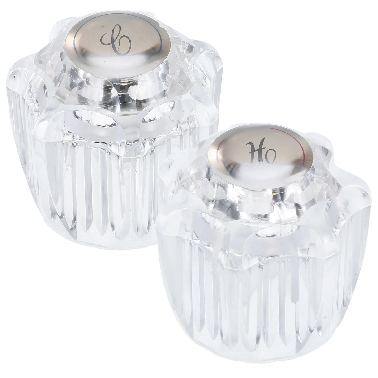 

2 шт., ручка для душа, замена ручек для горячей и холодной воды, инструмент для крана из АБС-пластика, простая установка ручек, смесители, фурнитура для ванной комнаты