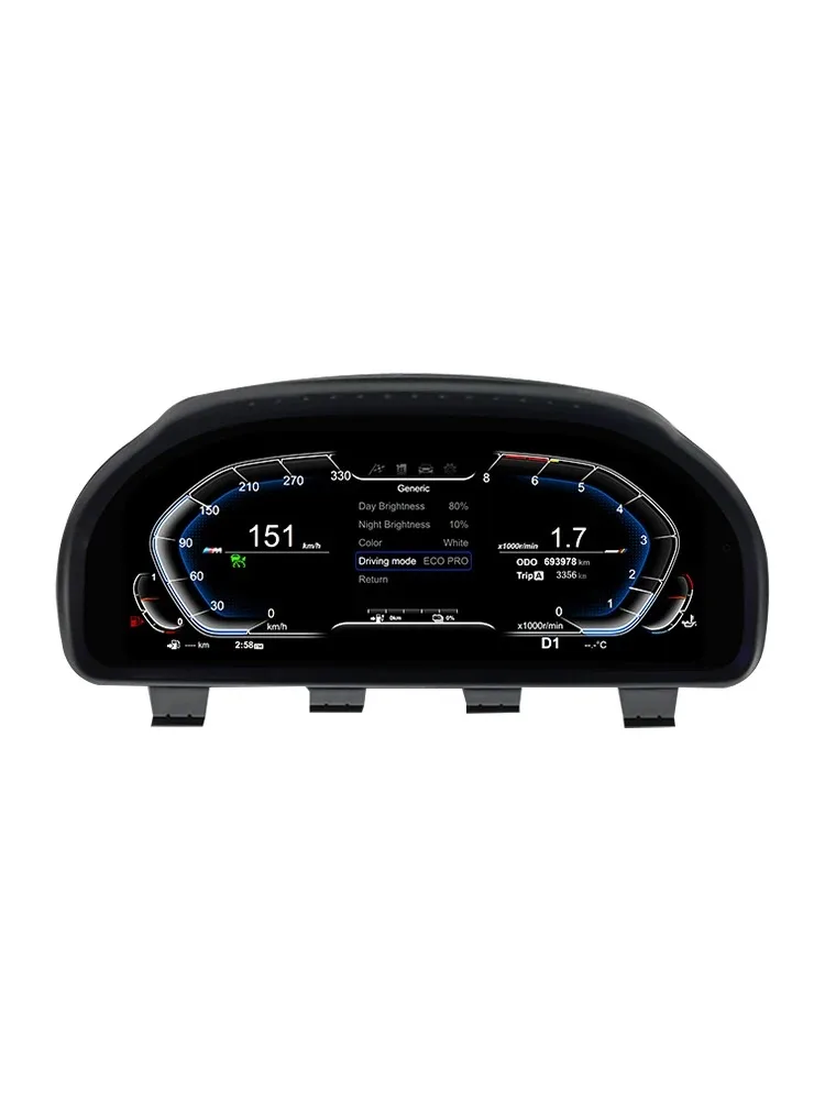 WOWUSEFUL Virtuelles Cockpit-Dashboard-Cluster für BMW 3er F30 F31 Baujahr 2013-2019 Digitales Tachometer-Instrumentenpanel