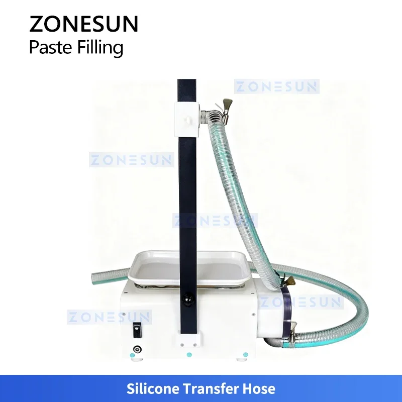 ZONESUN ZS-DTFP1 Semi Automatic Paste Honey Filling Machine Gear Pump Weighing Filling Cream Viscous Liquid Jar Bottle Filler