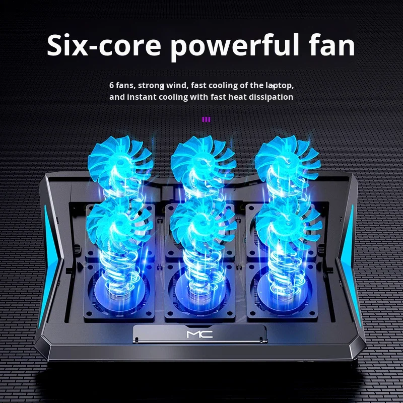 Laptop Cooler Main Mechanical Cooling Stand Gaming Laptop Adjustable Folding Desktop Cooling Base Metal Air Cooled Cooler Pad