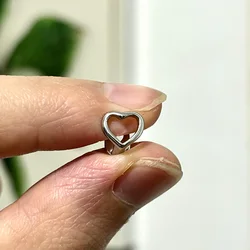 RACHELZ Hip Hop Single Cute Hollow Heart Teeth Grillz Gold Silver Color Tooth Caps For Women Men Jewelry Halloween Gift