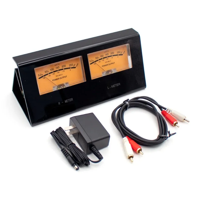 High-Precision Audio Level DB Meter Dual Analog Finished VU Meter 2-Way Amplifier Audio Selector