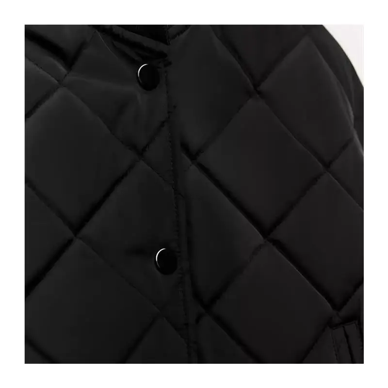 New Autumn Pilot Jacket Short Lightweight Black Outerwear Commute Style Slim Fit Cotton Coat Single Button Closure Pure Color