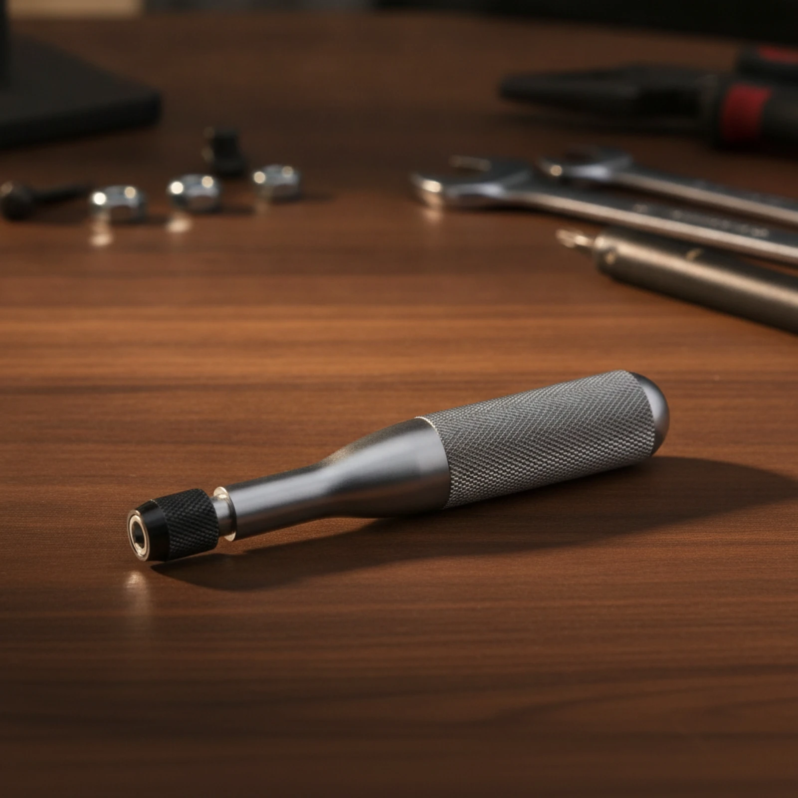 Screwdriver Handle with Bit Holder Multi-Purpose Locking Bit Driver Manual Screwdriver Holder Portable Hand Tool Slim Design view 3