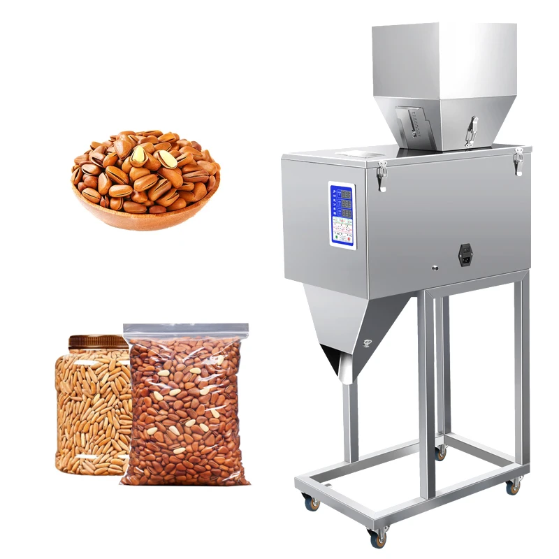 50g-5000g High Speed Standard ligent Automatic Mini Food Beans Powder Weighing Packing Filling hine for Small Business