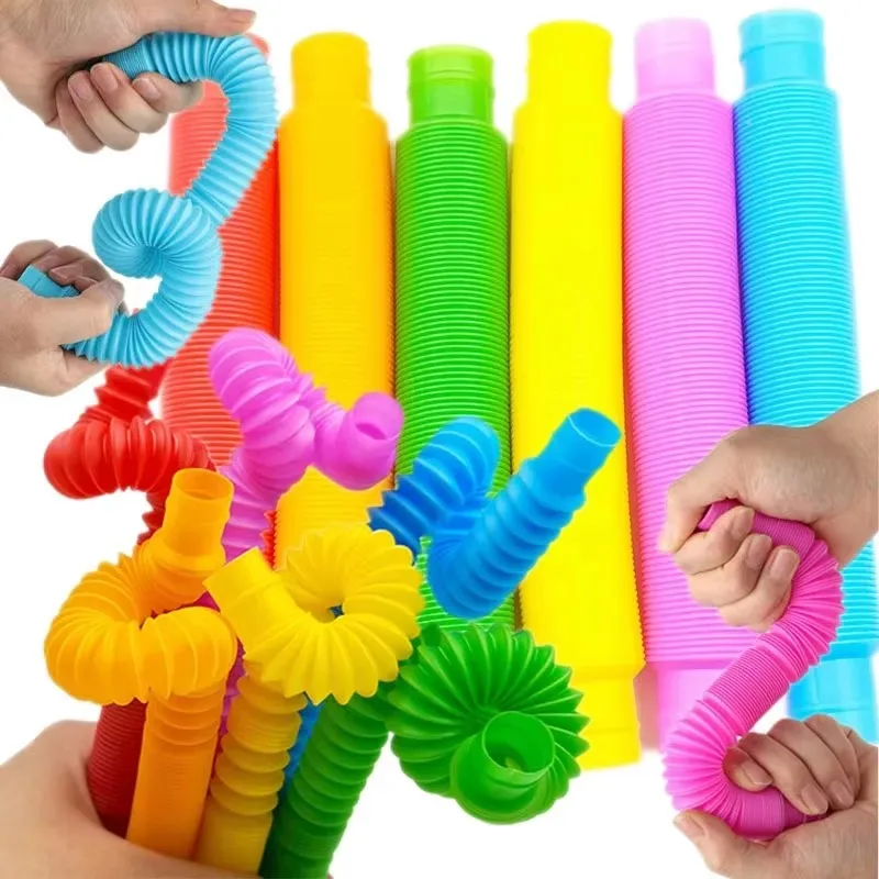 Unique XL Pop Tubes Sensory Toys Pack Adhd Autism Relief Stress Tubos Flexibles Juguetes Cadeau Anniversaire Invité Enfants