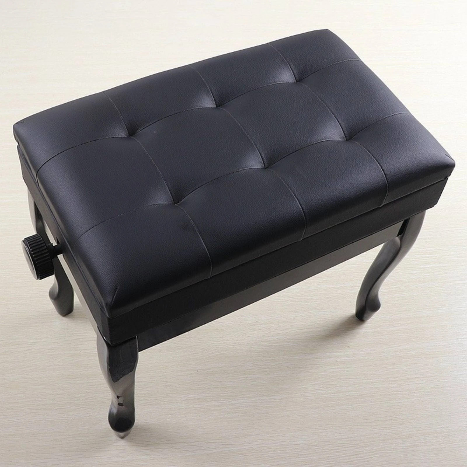 Adjustable Piano Bench with Storage Upholstered Piano Stool with Storage Compartment Furniture Soft for Pianists, Home Practice