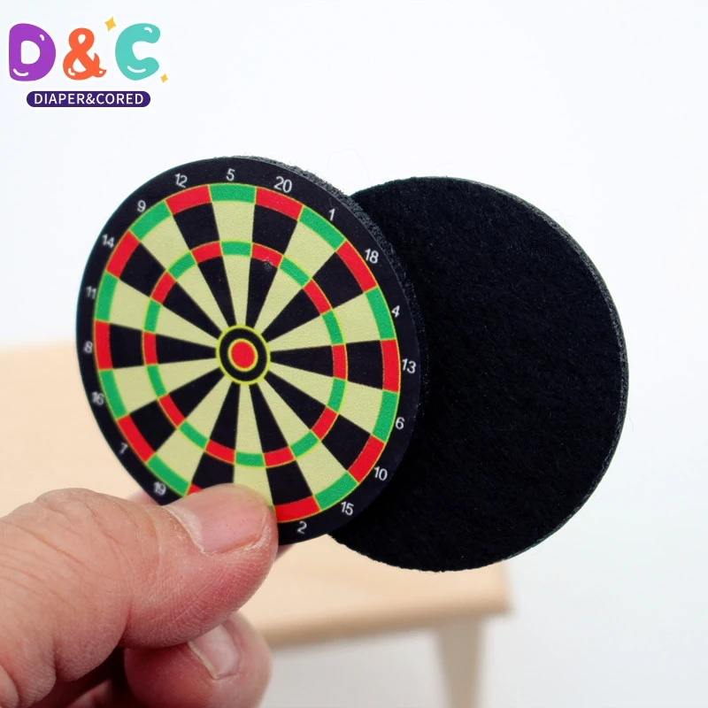 2Pcs 1:6 1:12 Dollhouse Miniature Darts Sports Toys Set Mini Darts Sports Set Model Home Outdoor Scene Accessories