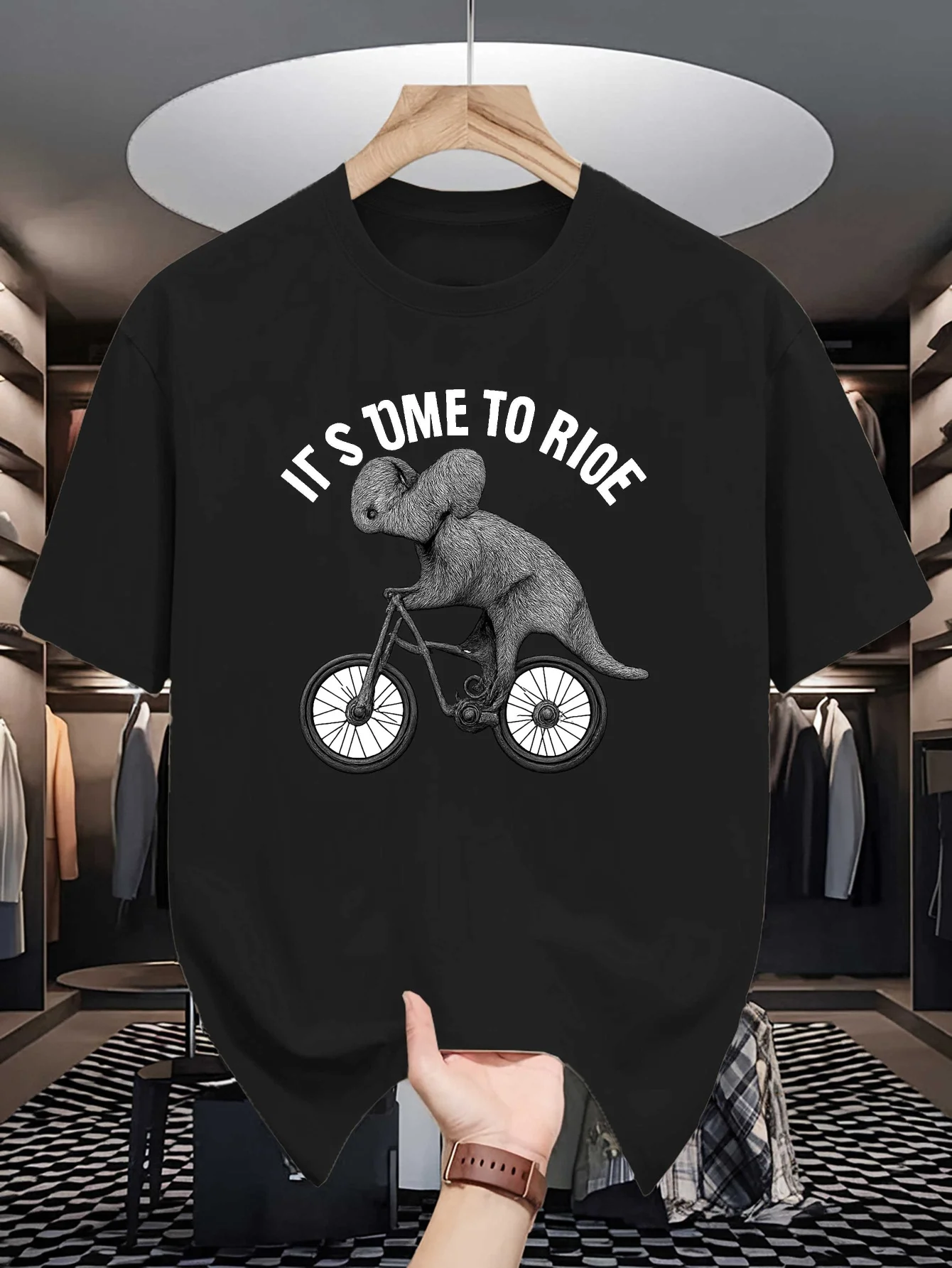 It S Time To Ride Print Mens Crew Neck T Shirt Cycling Koala Sketch Animal Graphic Short Sleeve Casual Cotton Street Tees