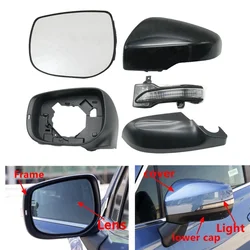 Rearview Side Mirror Cover Lower Cap Frame Glass Lens For Subaru Forester XV Outback 2018-2022