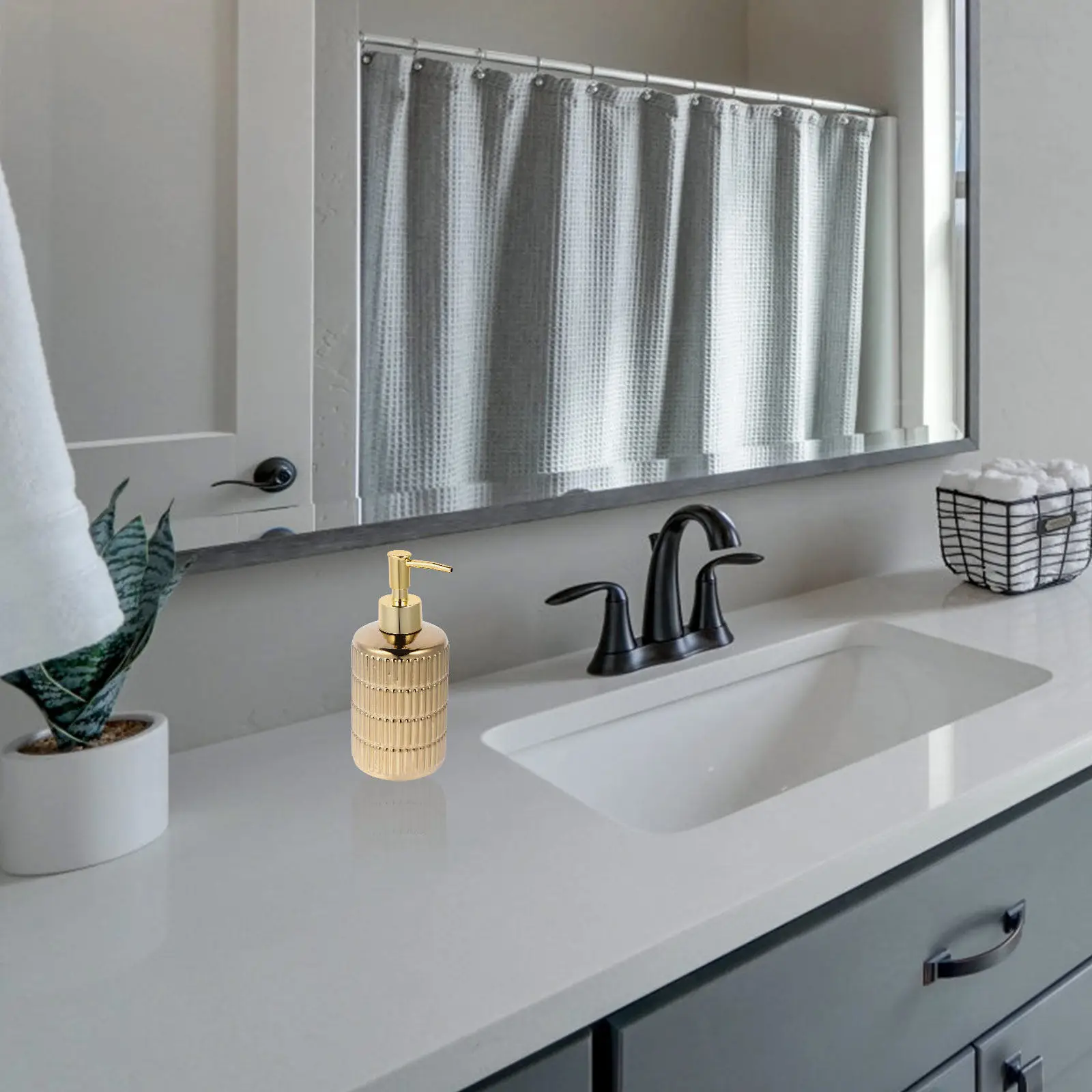 

1 шт. Премиальный керамический дозатор-помпа для лосьона, мыла, шампуня, геля для душа, для ванной, дома, офиса, отеля, декоративный