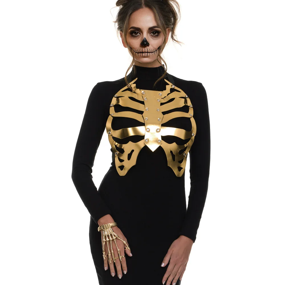 

Новый реквизит для косплея на Хэллоуин, набор скелетов, браслет из искусственной кожи, ремень для взрослых, вечерние реквизит, аксессуары для сценического шоу