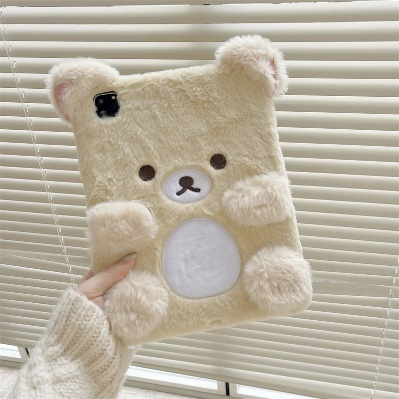 لباد 10 9 8 7th الهواء 1 2 3 4 5 6 10.9 Mini 6 A16 Pro 11 12.9 13 بوصة حافظة الطفل الكرتون أفخم Rilakkuma اللوحي واقية