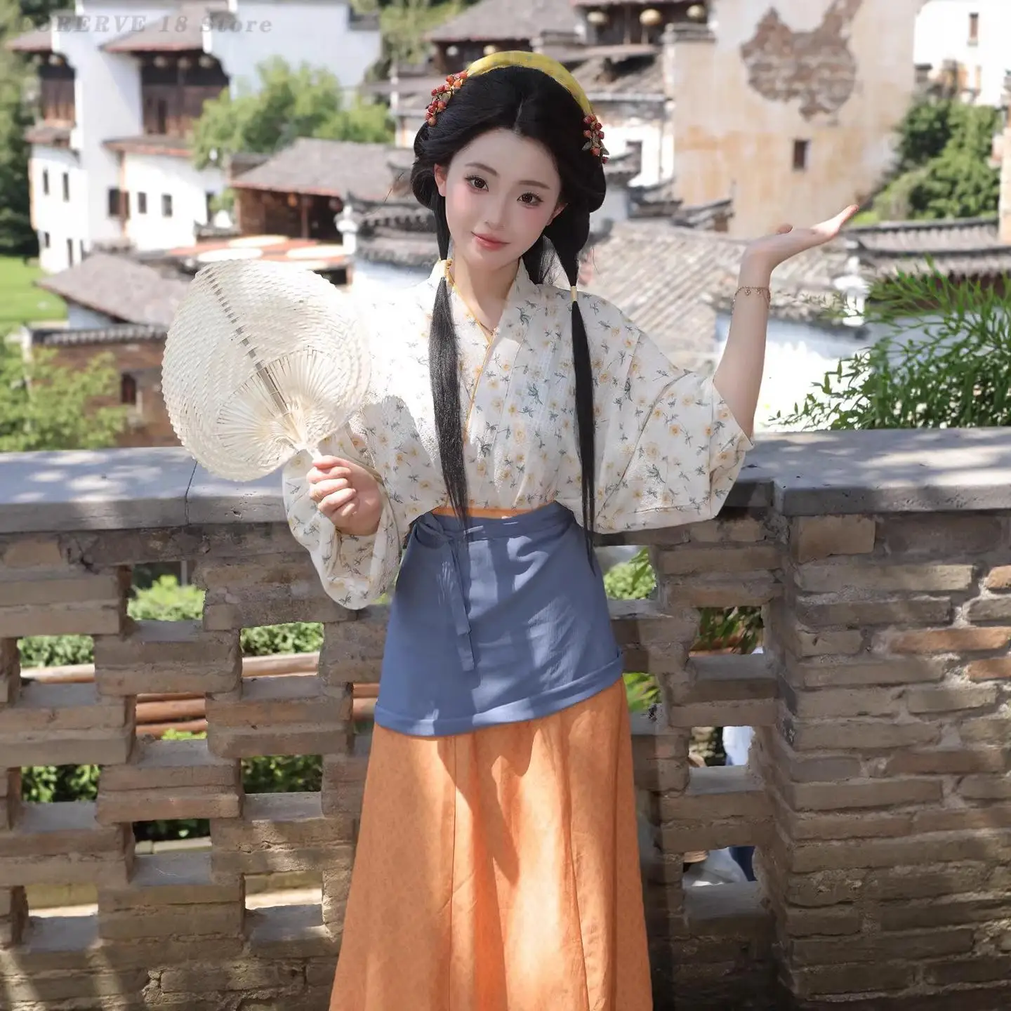 Wei Jin Dynasties Hanfu Dresses Women Traditional Chinese Clothing Halloween Cos Costume Ancient Hanfu Ancient Festival Outfit view 2