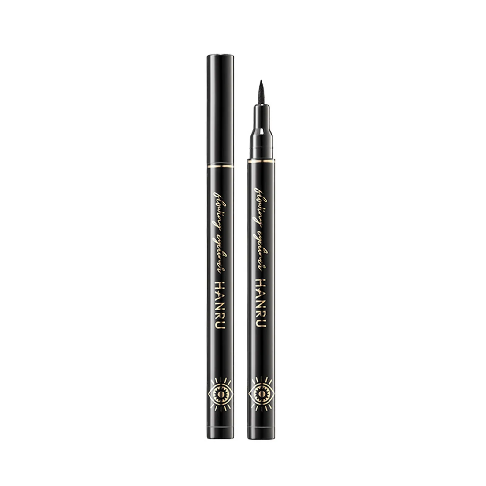 Lápiz Delineador de ojos líquido fácil, resistente al agua, secado rápido, sello negro, lápiz delineador de ojos, maquillaje para mujeres, cosméticos, potenciador de cejas de 1ml