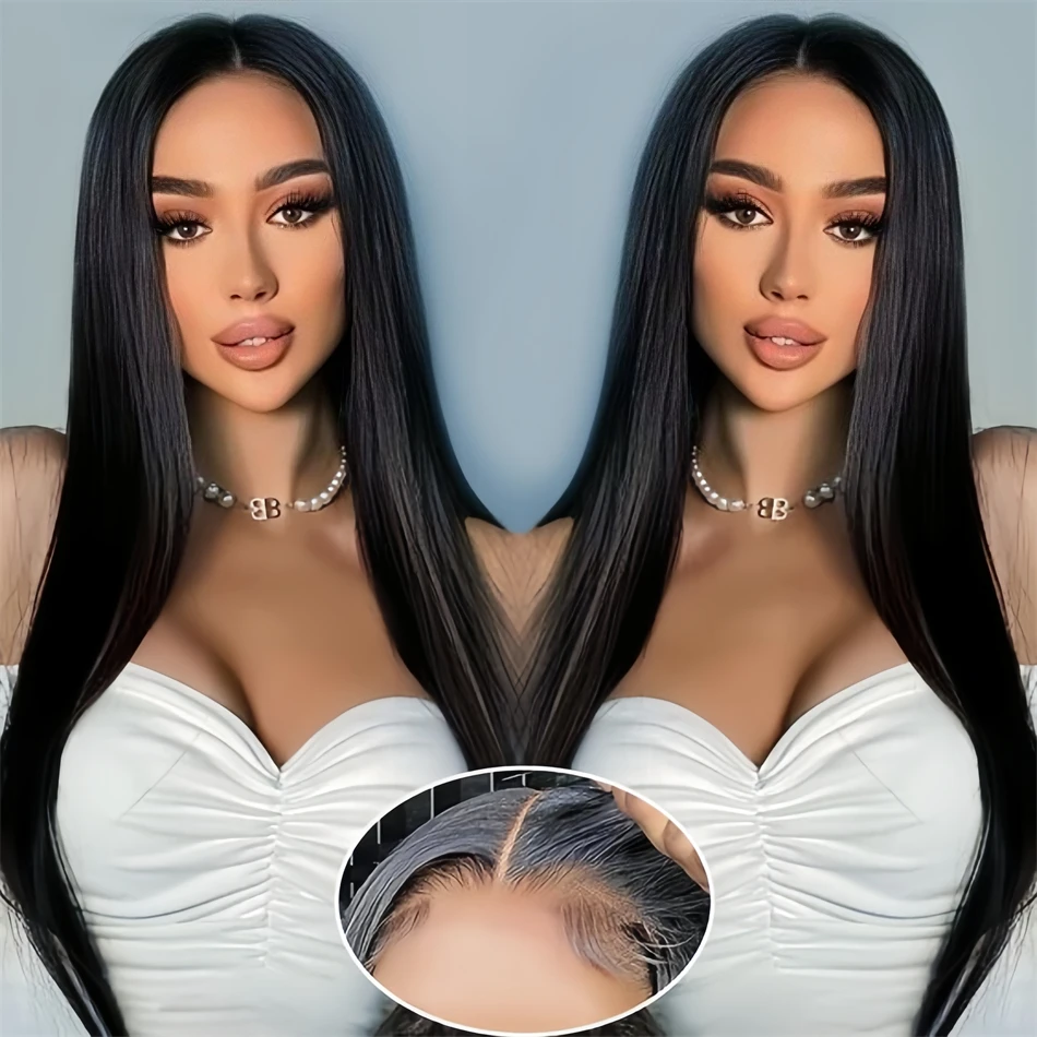 5x5 Hd Lace Frontal Wigs Glueless Human Hair Ready to Wear 4x4 Hd Lace Front Wigs Brazilian natural Bone Straight Wig for Women