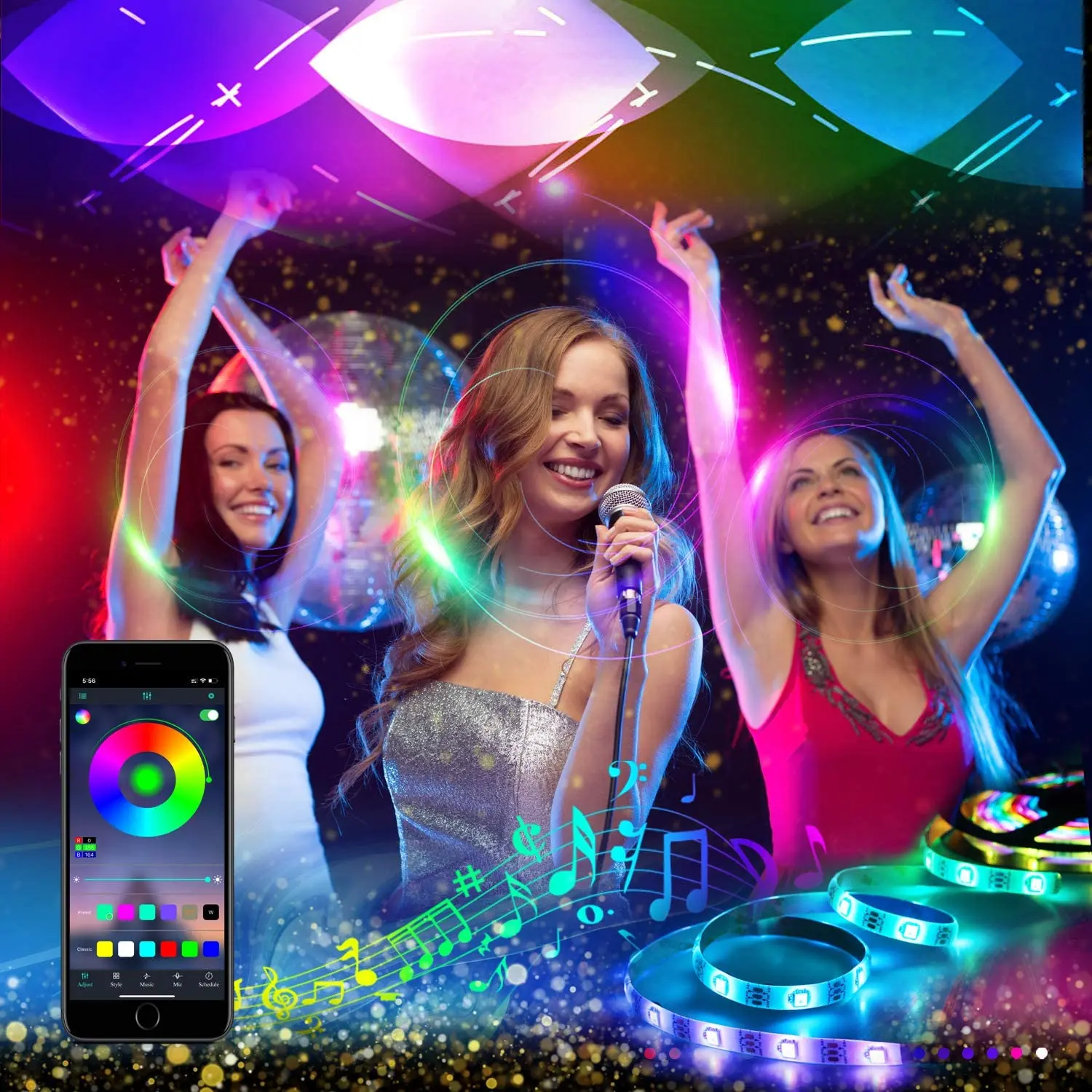 WS2812 5050 RGB IR Bluetooth Led Strip Lights 1M-30M RGBW led strip TV BackLight Room Decoration Led Tape Diode Flexible Ribbon