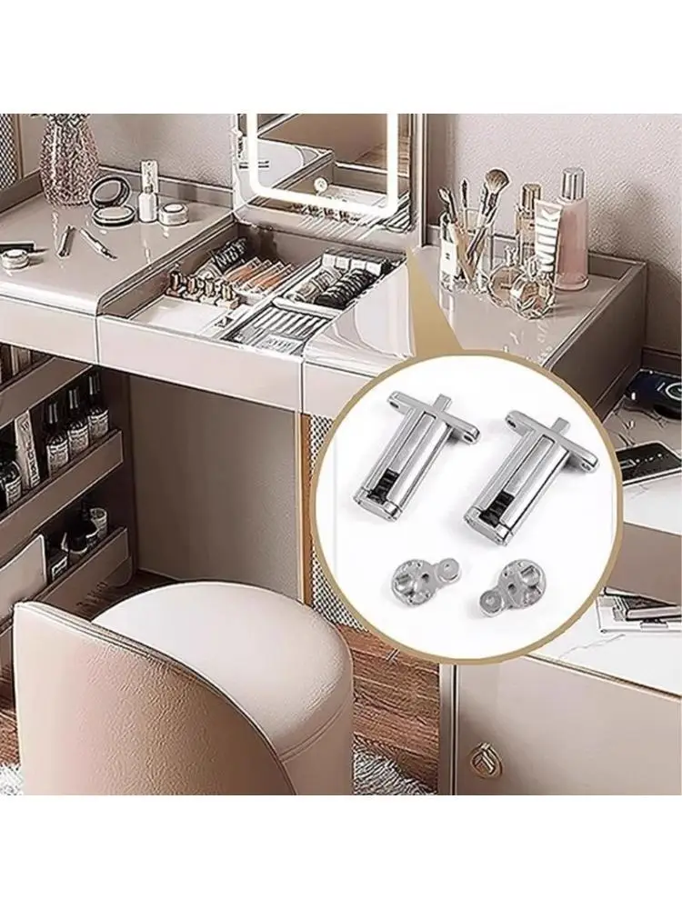 

652F Concealed Dressing Table Lid Hinges Strong Load Bearing Invisible Designs Vanity Table Hinges for Bedroom Use