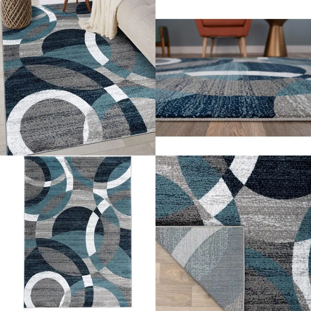 

Modern Abstract Circle Artwork Ideal for High-Traffic Living Spaces, Bedrooms, Home Offices, and Kitchens with Easy Maintenance