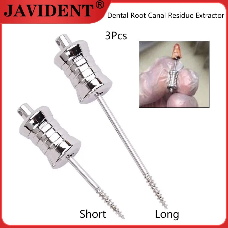 

3Pcs Dental Root Canal Residue Extractor Stainless Steel Anterior/Posterior Tooth Extraction Screws Dental Materials Tools