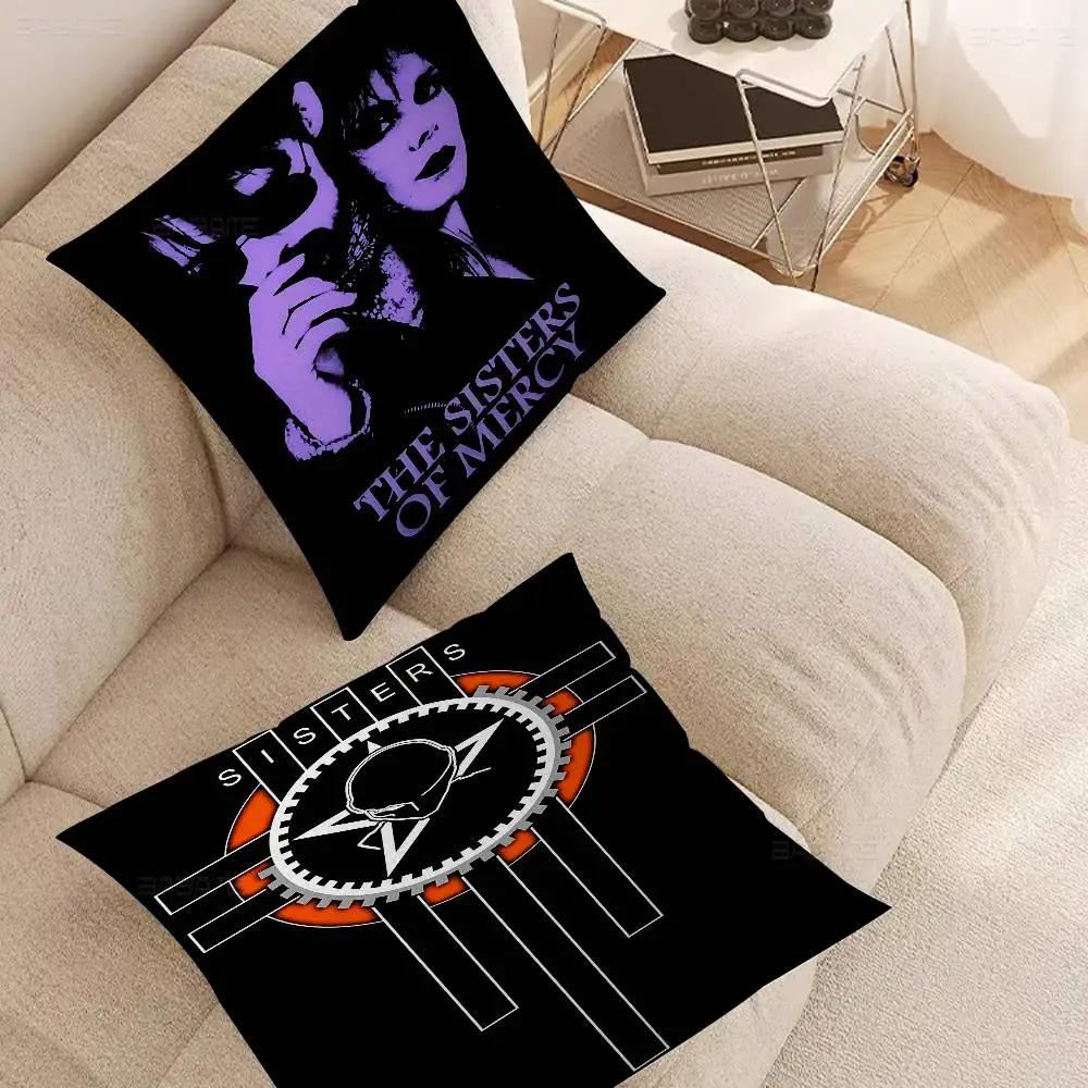 band rock S-Sisters Of Mercy Pillow Anime Pillow Sofa Bed Head Pillow Cover Cushion Cover 45x45 cm Fashion