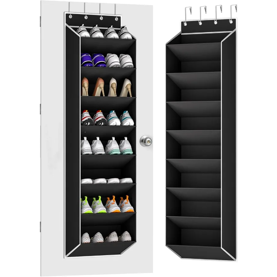 

Over The Door Shoe Organizer Storage Fit 1624 Pairs Hanging Shoe Rack Organiser for Closet Door Deep Pocket Shoe Holder for Sne