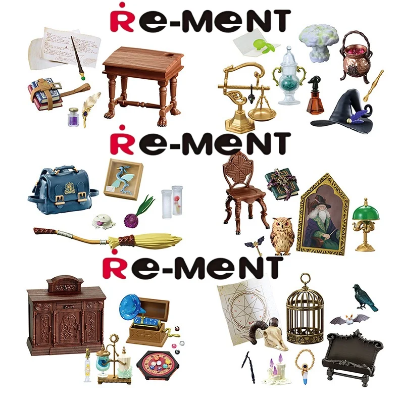 オリジナル リーメント 魔法学校シリーズ ブラインドボックス ミニチュアシーン 魔法の道具 部屋飾り カスタムギフト