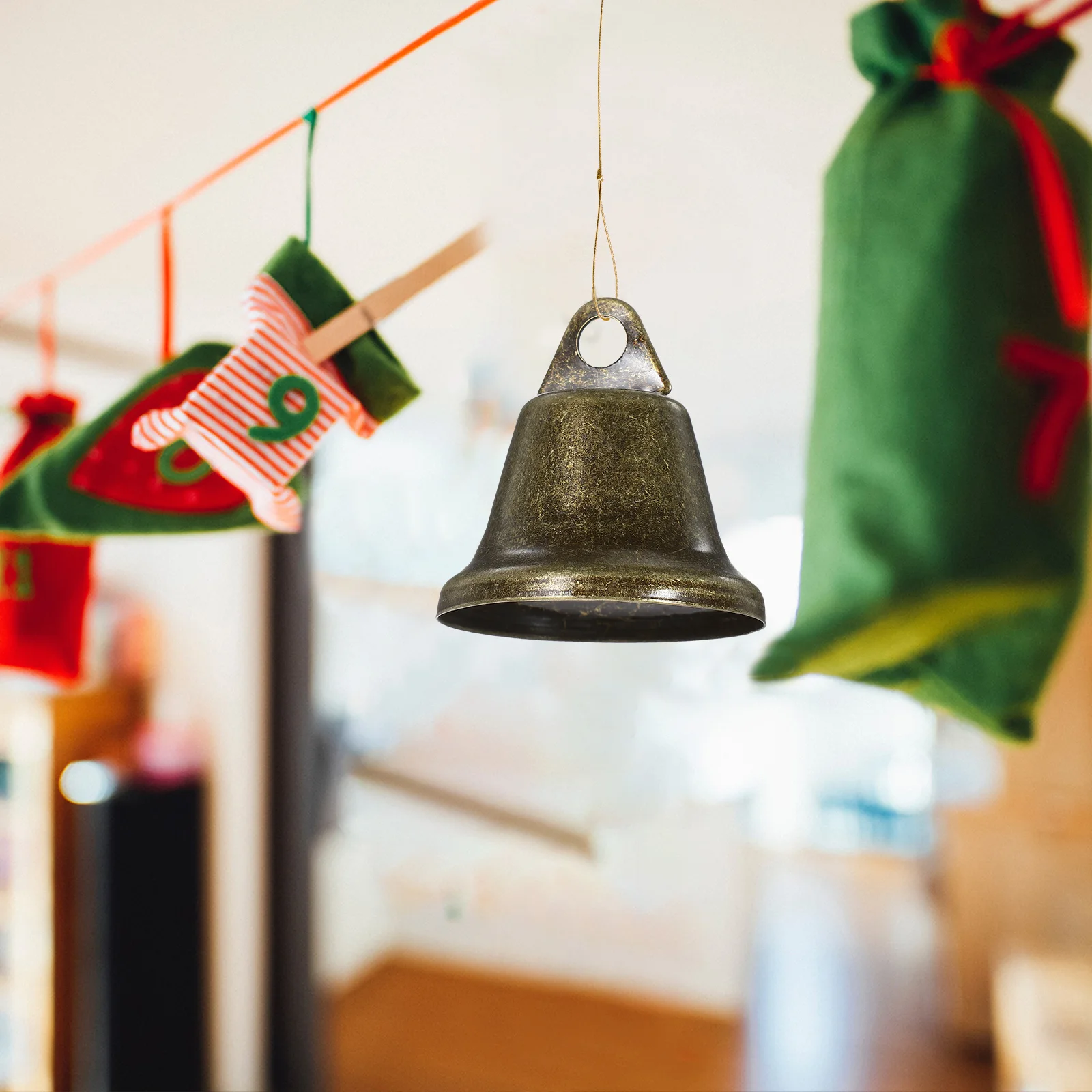 

20pcs Decorative Pendant DIY Bell Charms Crafts Hanging naments Retro Wind Chime Bell Christmas Tree Copper 38mm