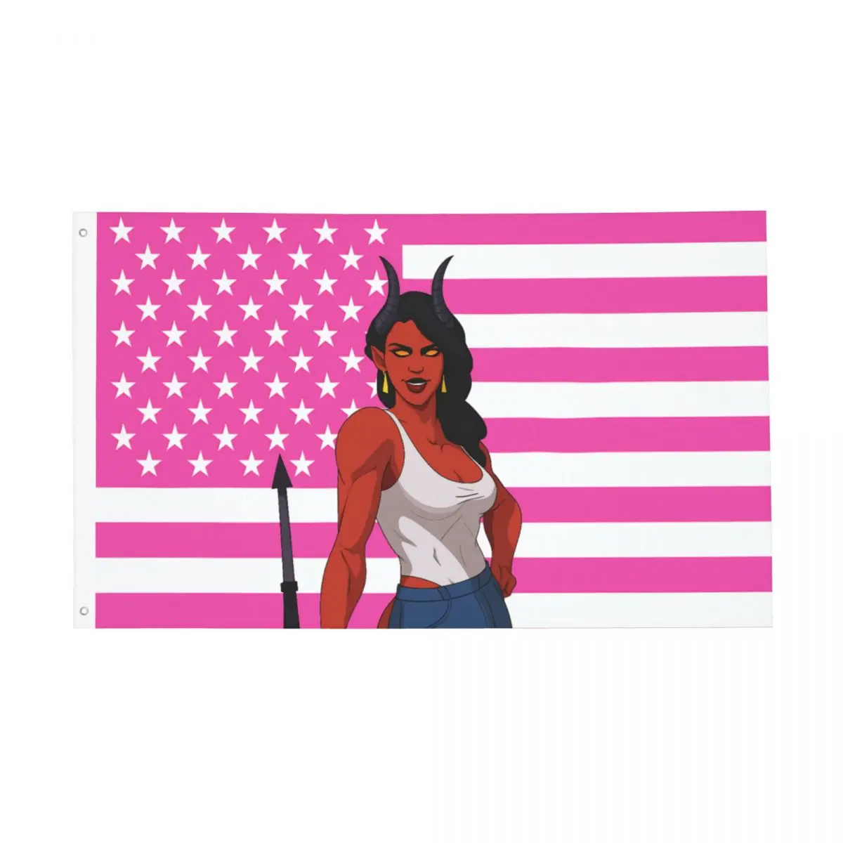 Malevola Flags Fade Proof Outdoor Banner Dispatch Game Pink Polyester Home Room Dorm Wall Decor 90x150cm