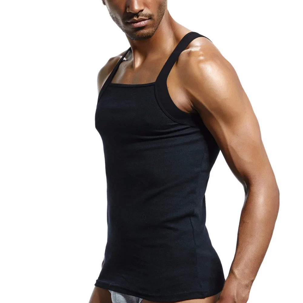 Men\'s Fashion Vest Home Sleep Casual Men Colete Cotton Tank Top  Solid Cotton Tank Tee Gay  Sexy Top Clothes Sleeveless Garment