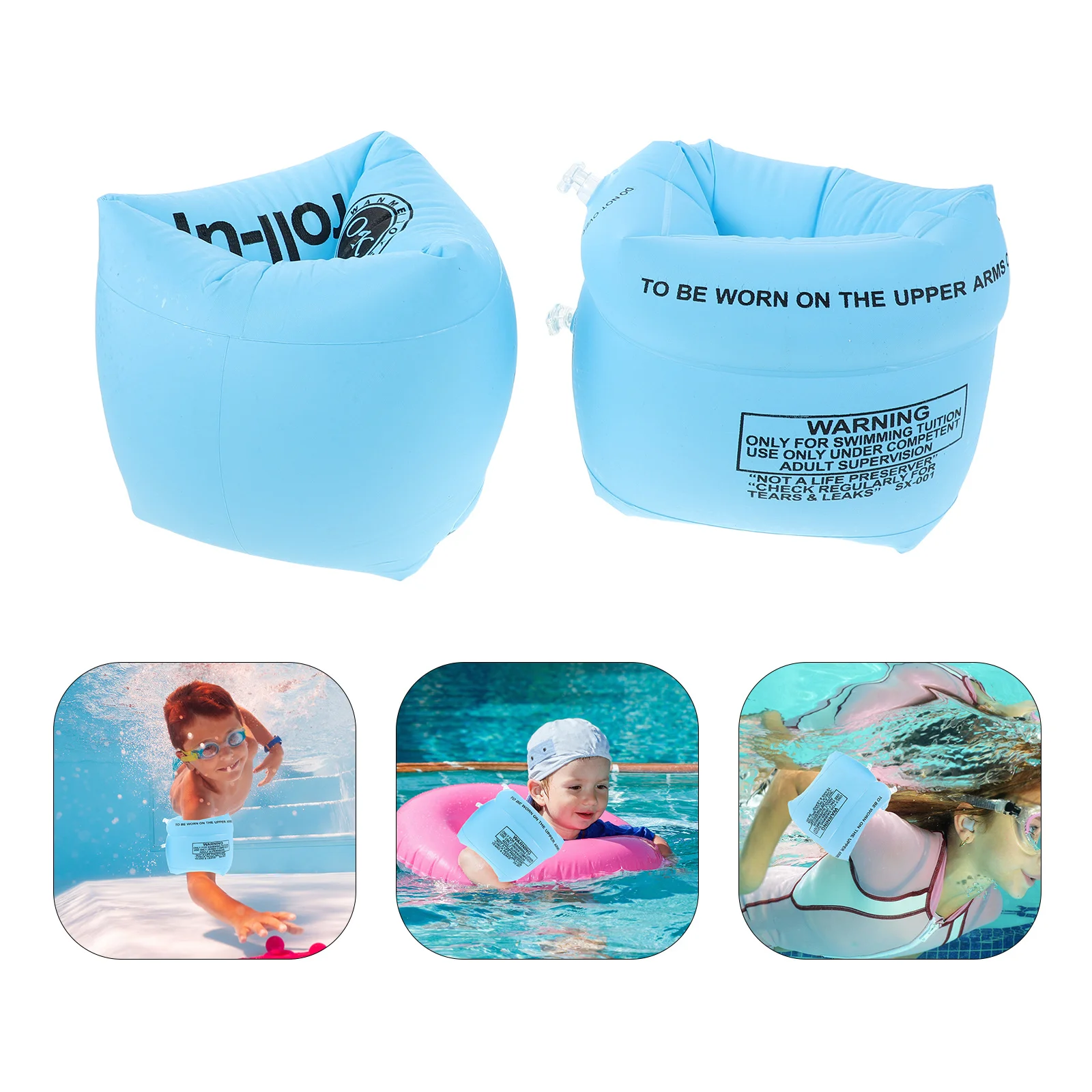 

Inflatable Arm Floaties For Adults Swim Armbands Pool Beach River Use – Quick Inflate Lightweight