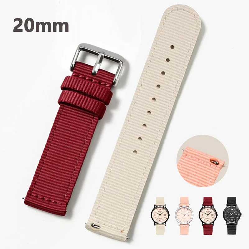 20mm Nylon Strap Woven Leinwand Quick Release Armband Uhr Band Männer Frauen Sport Wasserdichte Universal Armband Zubehör