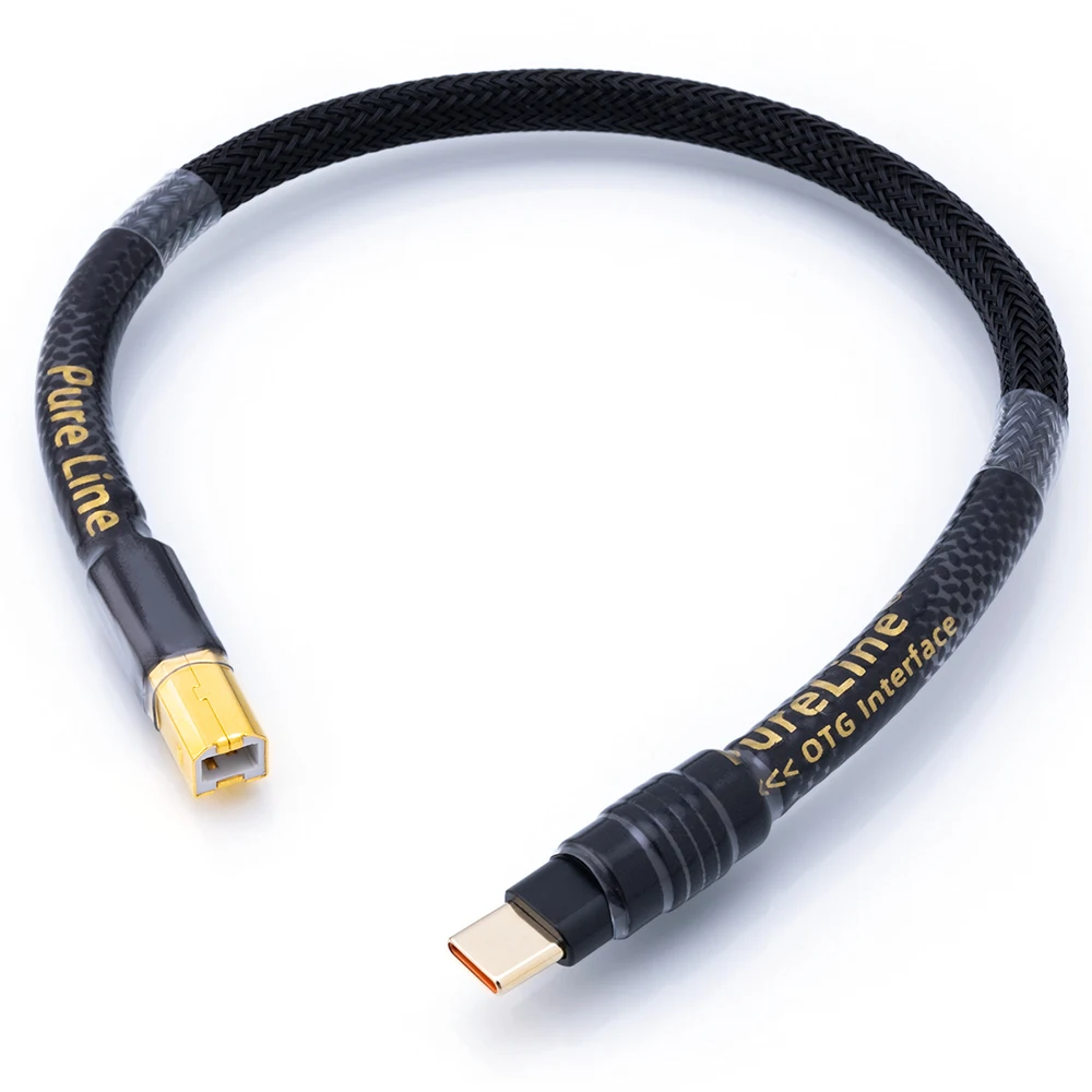【Pureline】Canare L-4E6S Hifi OTG cable usb dac usb b a tipo c cable estéreo 6N OFC Cable de audio digital de datos para teléfono móvil dac