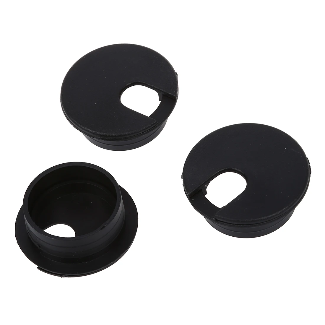 10 pcs 35mm black cable grommet cable outlet desk table wire