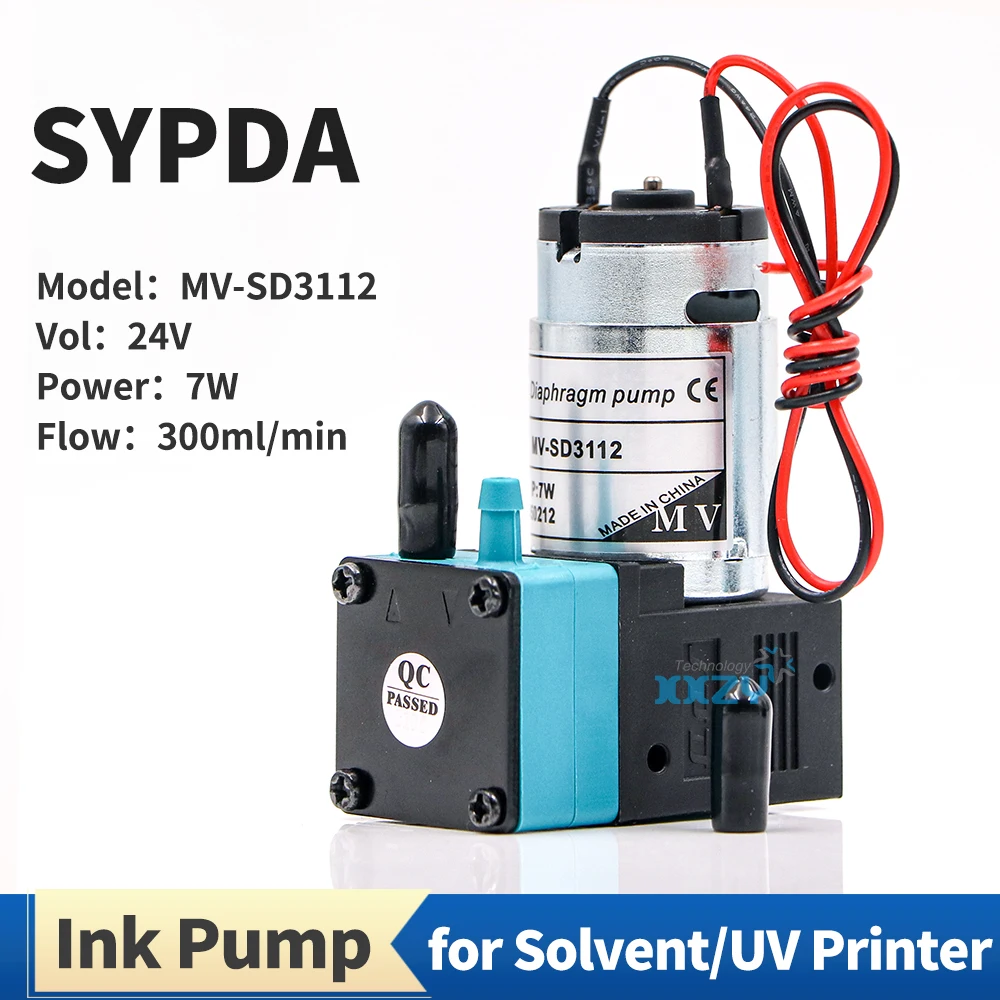 UV Machine MV-SD3112 Ink Pump for Gongzheng Wit-color Inkjet Printer Diaphragm Pump 24V 7W Liquid Pump