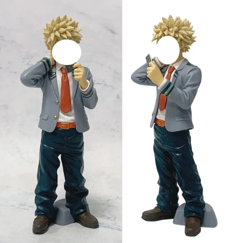 My Hero Academia Bakugo Katsuki Blonde Standing School Uniform PVC Anime Figure Collectible Birthday Gift For Anime Fans Gift