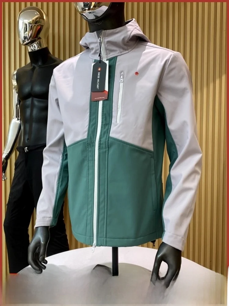 

Мужская легкая куртка из софтлула с капюшоном на подкладке Fce, осень-зима, повседневная уличная повседневная подставка из полиэфирного волокна