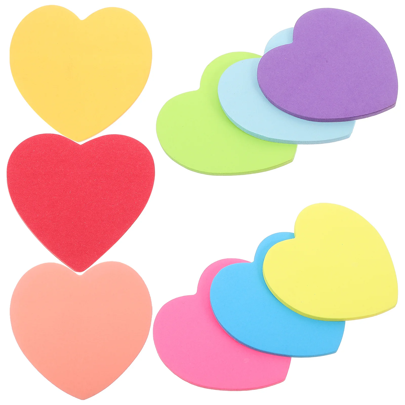 

Heart Shaped Adhesive Notepads for School Office Reminders Small Size Thick Material Easy to Carry and Store