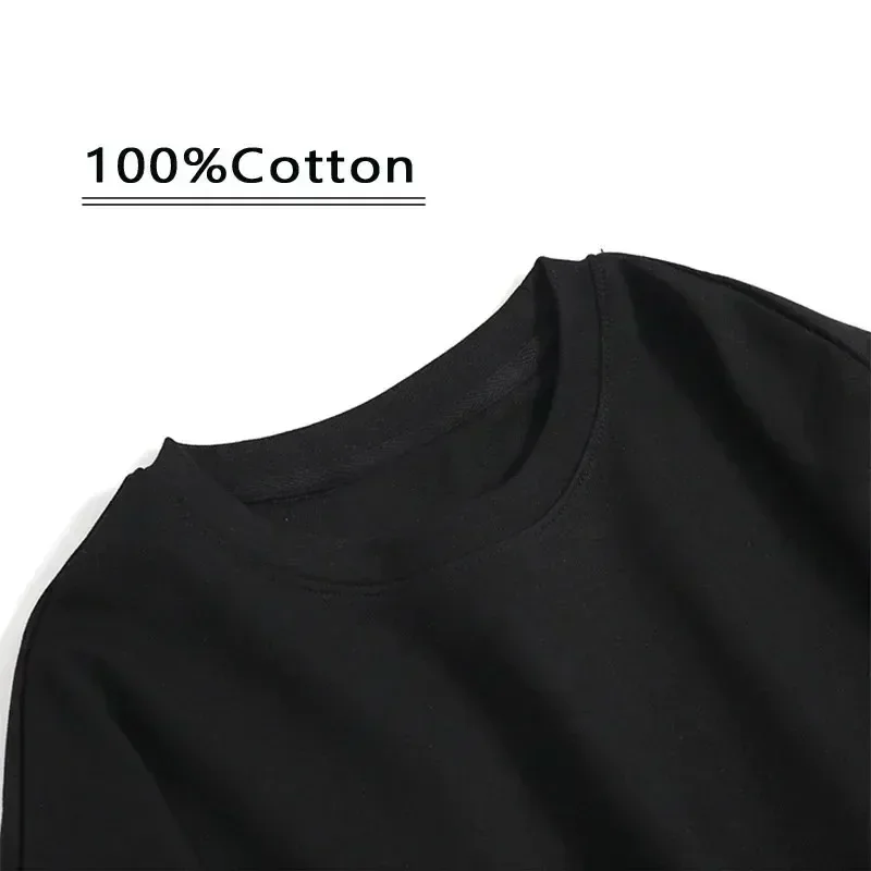 Camiseta negra con temática de película para teléfono, adecuada tanto para hombres como para mujeres en todas las estaciones, camiseta de moda de algodón puro