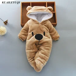 New Baby Cartoon Romper Baby Winter Clothes hooded Infant jacket Girl Boy Warm coat Kids Baby Outfits Clothes Baby Costume